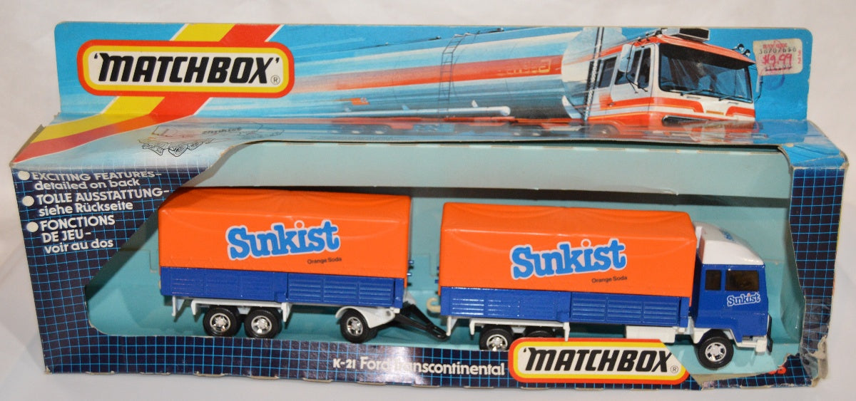 1985 matchbox superkings k-21 Sunkist Soda